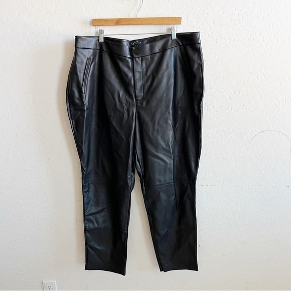 Eloquii Black Faux Leather Pants - Picture 2 of 7